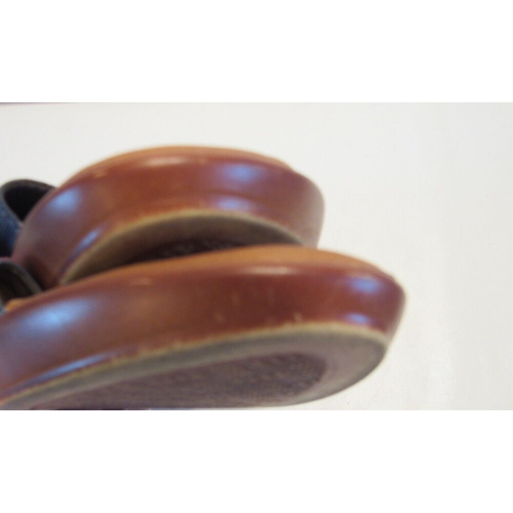 Italian Shoemakers Blue Cross Strap Slip On OpenToe Sandals with Beading 8.5 - Picture 13 of 13